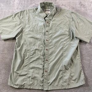 Mountain Khakis Shirt Mens Large Plaid Outdoor Camping Hiking Vented Lightweight